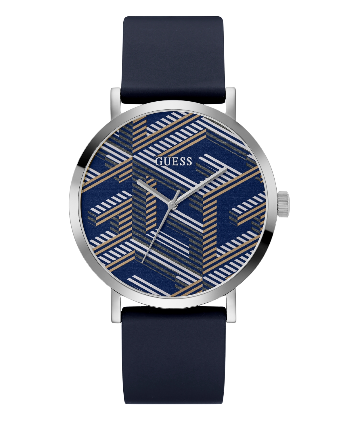 Men's Analog Navy Silicone Watch 44mm - Navy