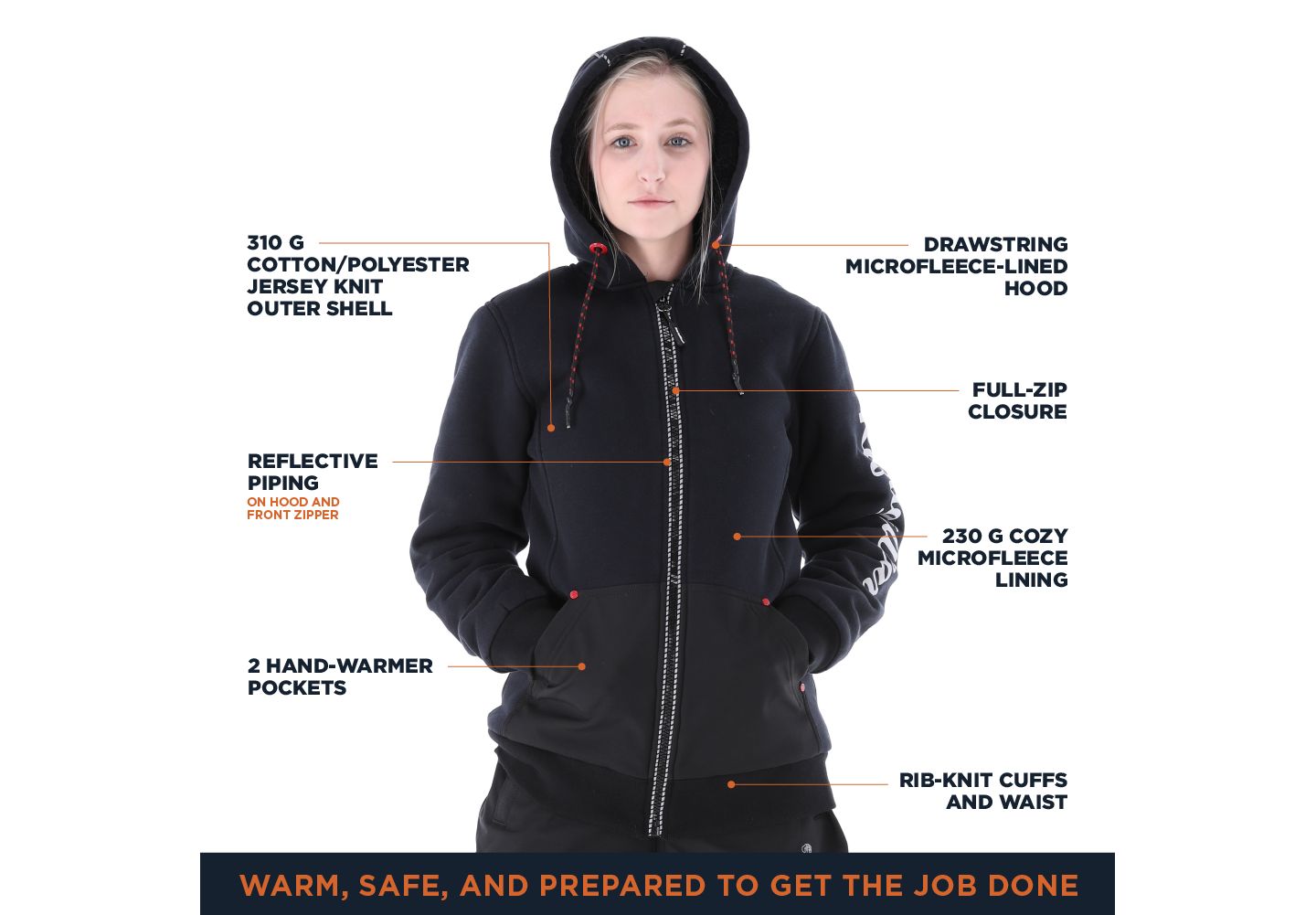 Женский свитшот RefrigiWear Hybrid, цвет: Чёрный — фото 31