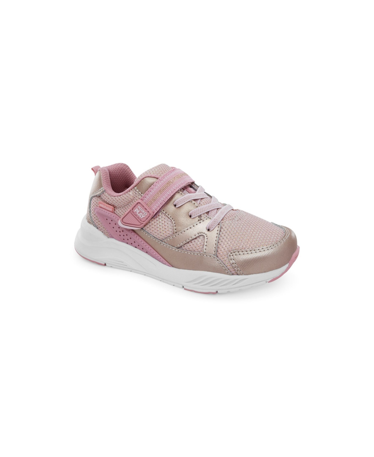 Stride Rite Little Girls Made2play Journey 2 Machine Washable Sneakers In Rose Gold