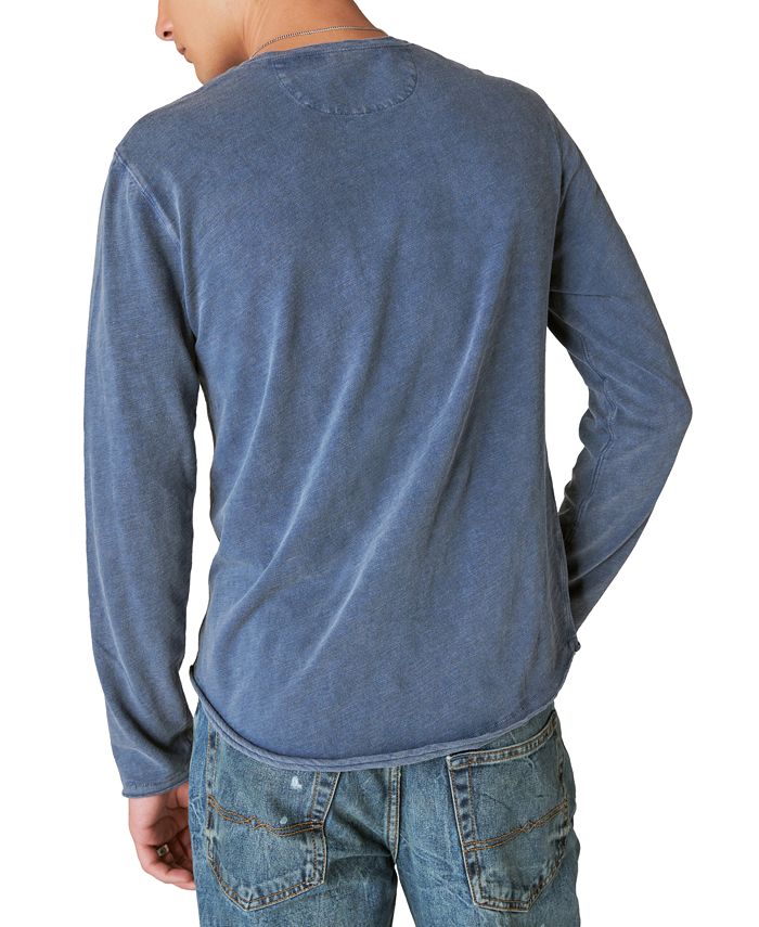 Luckey Long Sleeve Regular Cotton Pique Jersey Blue