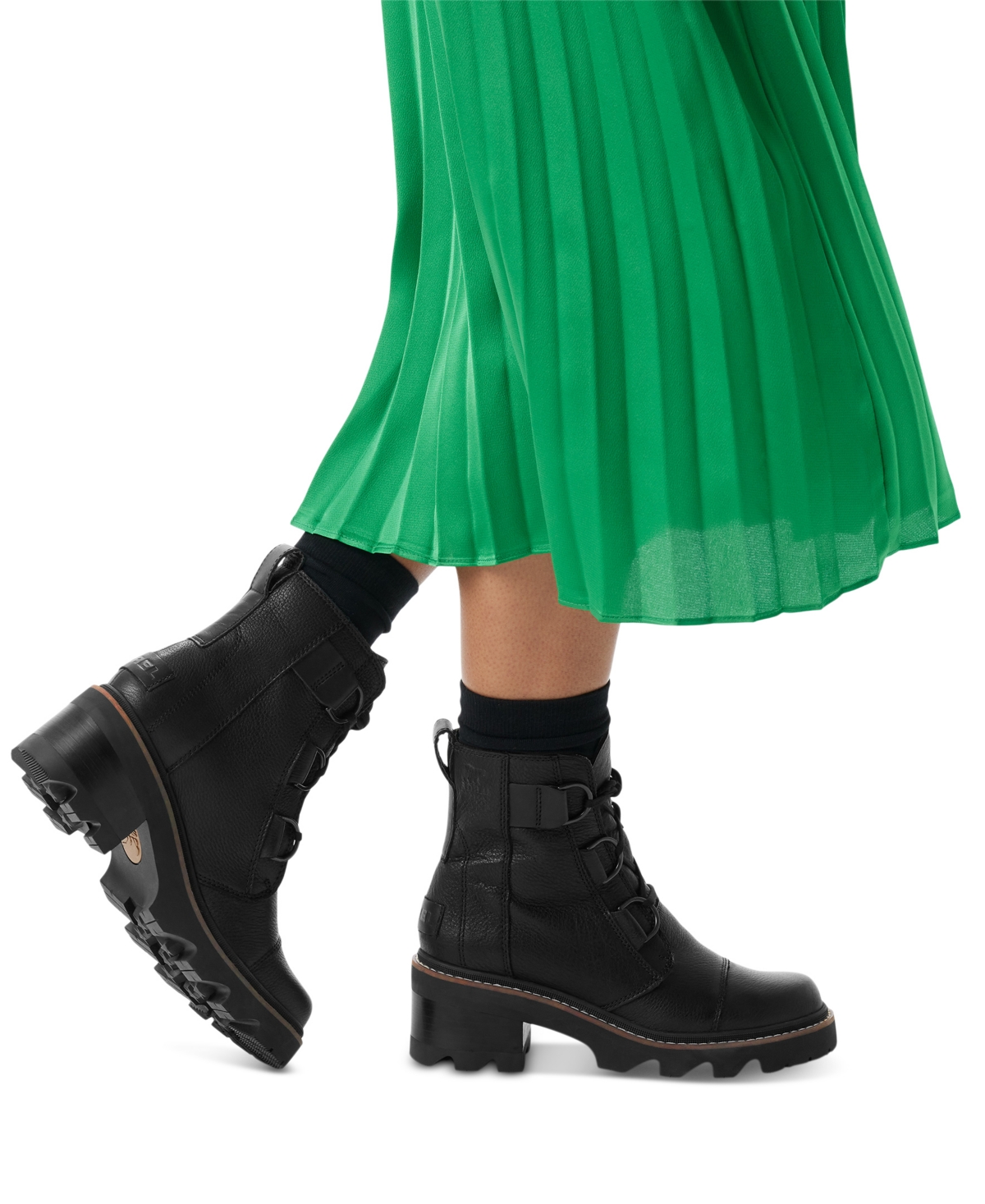 Sorel Women's Joan Now Lace-Up Combat Boots - Black