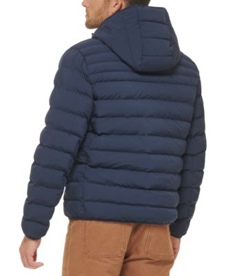 Men's Stretch Hooded Two-Pocket Quilted Jacket
