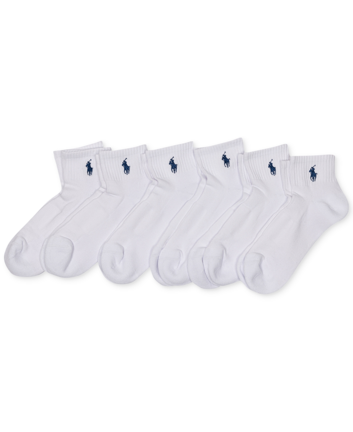Shop Polo Ralph Lauren Women's 6-pk. Cushion Quarter Socks In White