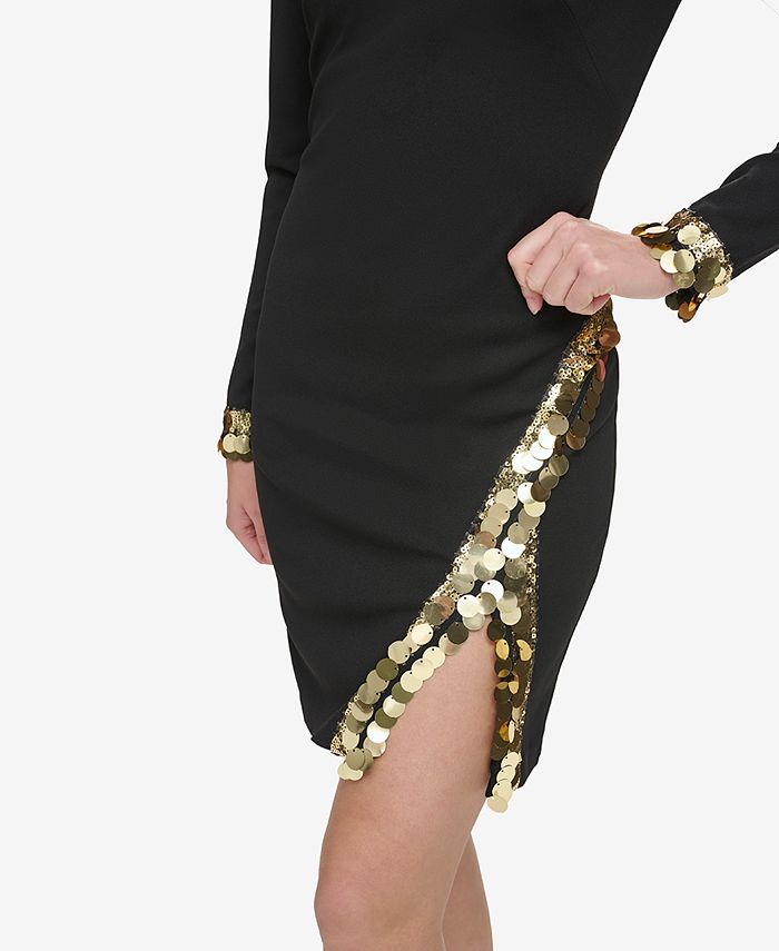 Vince camuto gold sequin dress online