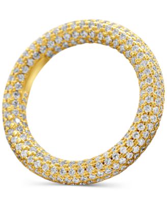 Pav&eacute; Crystal Eternity Rounded Band Ring