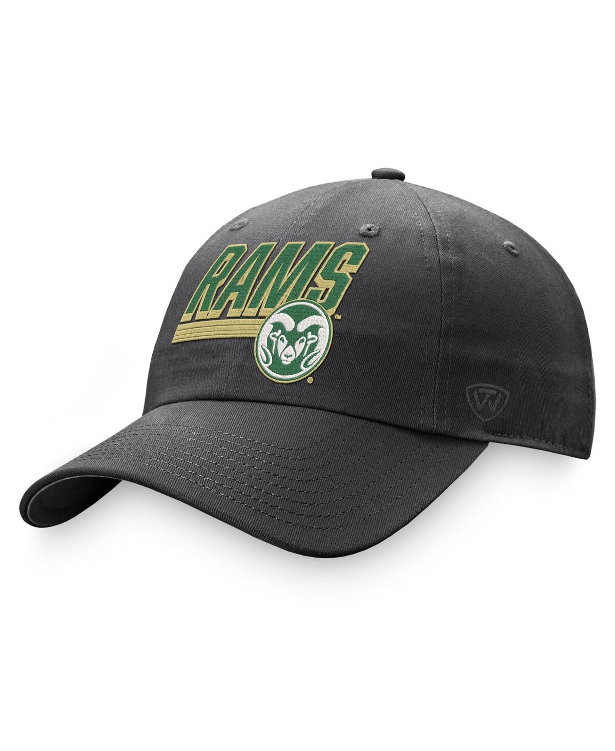 Men's Top of the World Charcoal Colorado State Rams Slice Adjustable Hat - Charcoal
