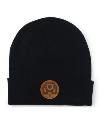Men's Black Ohio Local Crowns Established Patch Cuffed Knit Hat - Macy's