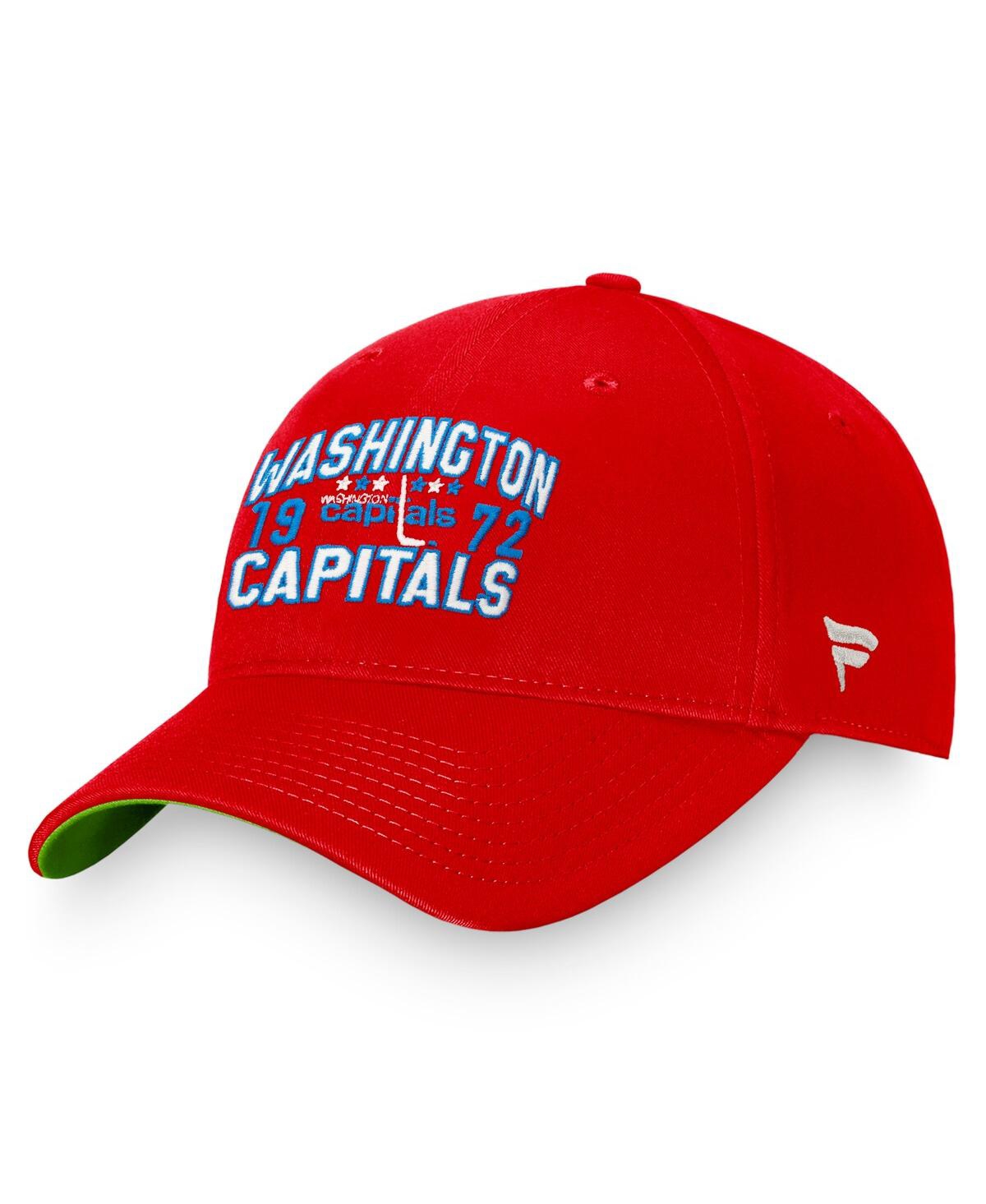 Fanatics Men's  Branded Red Washington Capitals True Classic Retro Adjustable Hat