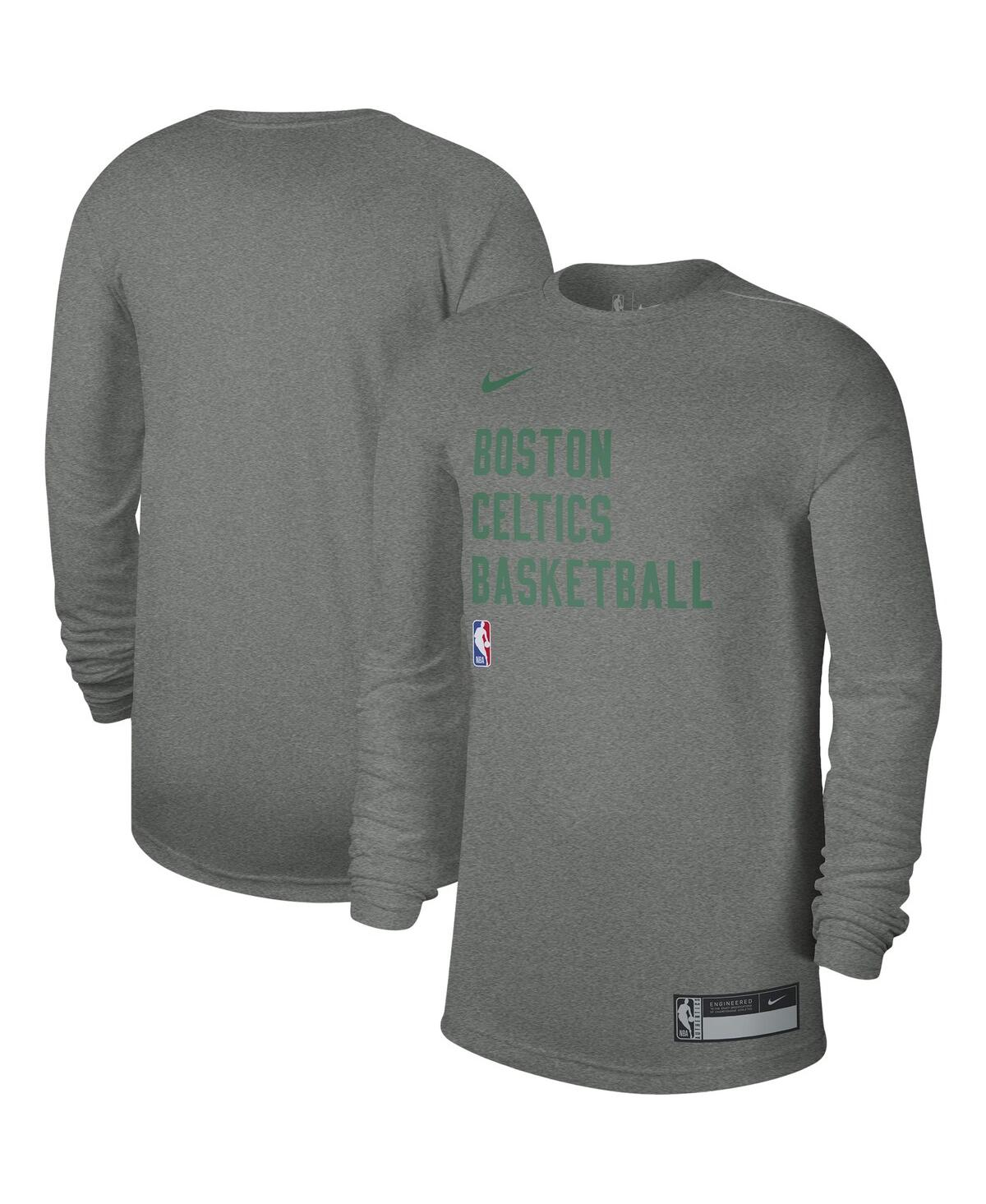 Nike Men's And Women's  Heather Gray Boston Celtics 2023/24 Legend On-court Practice Long Sleeve T-sh