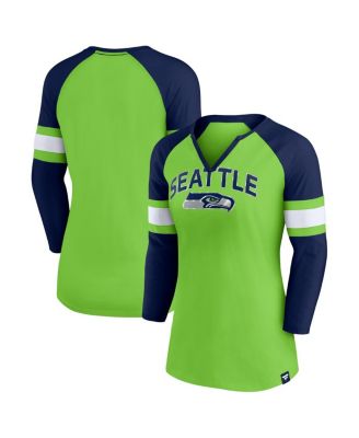 Fanatics Women's Branded Neon Green, College Navy Seattle Seahawks