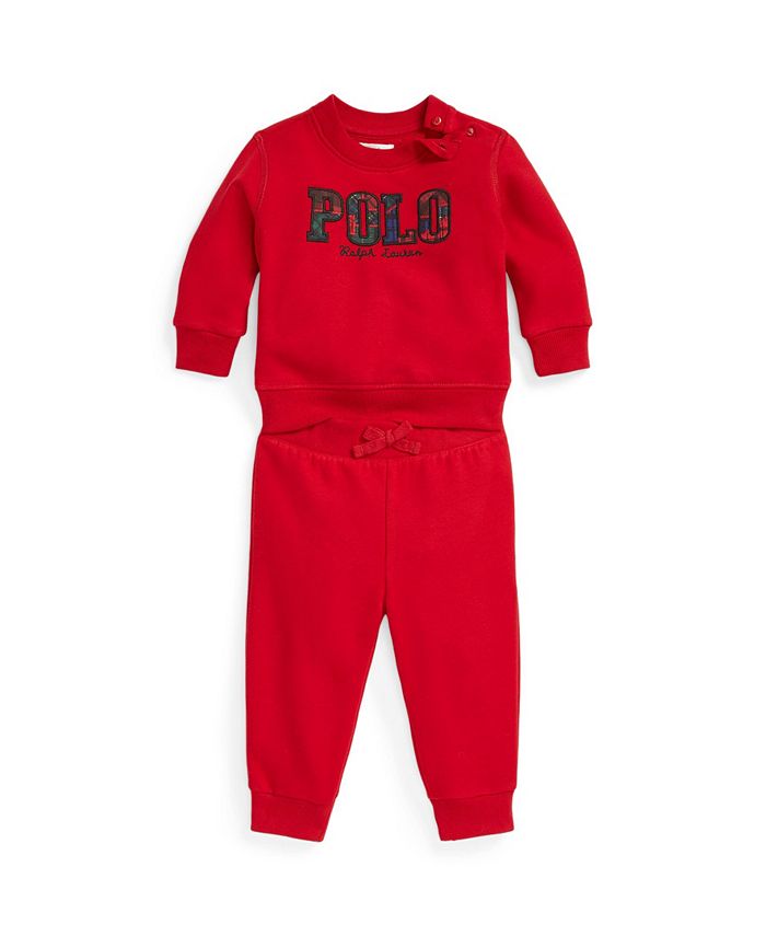 Baby girl polo sweat suit best sale