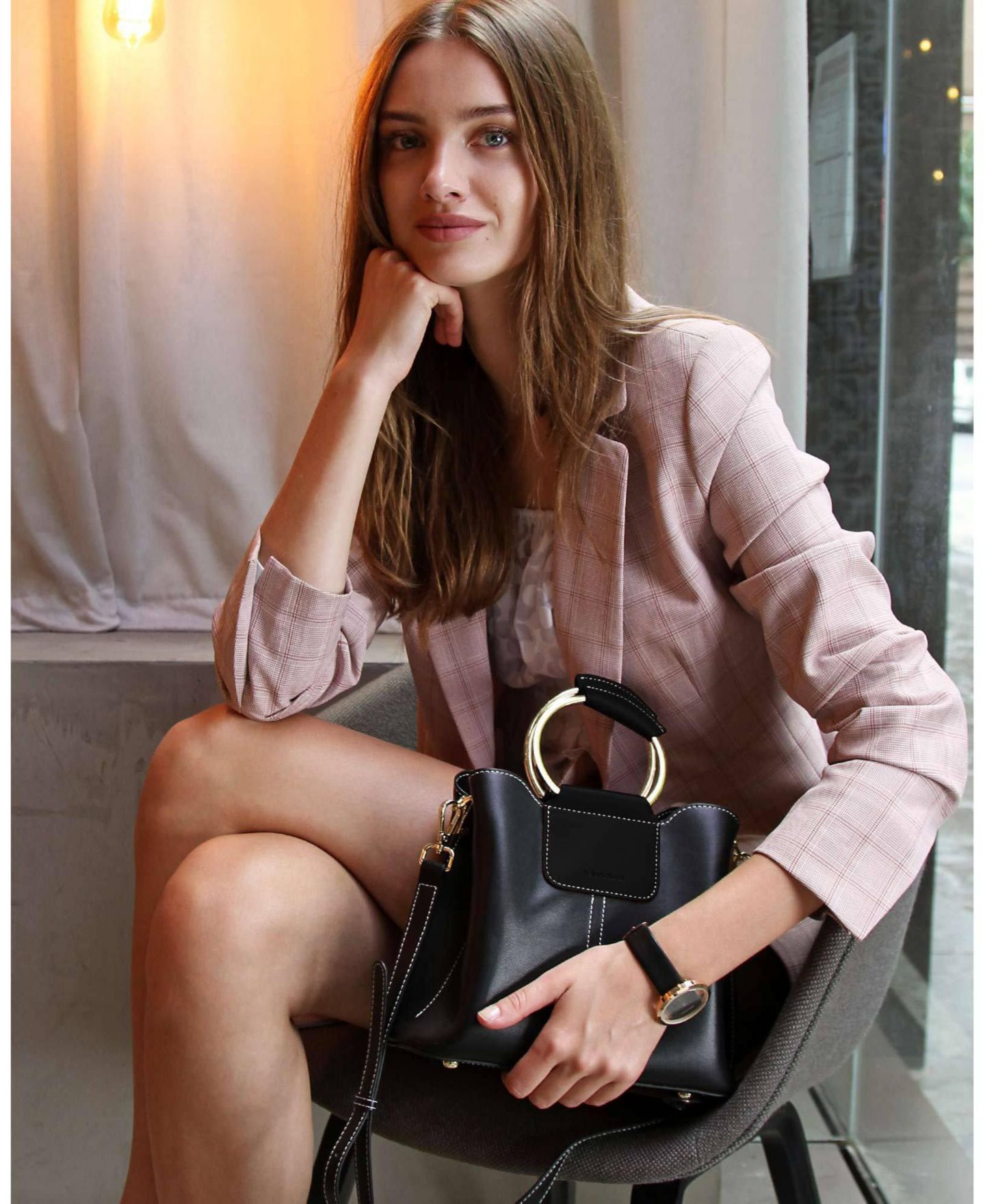 Женская сумка Belle & Bloom Twilight Leather Cross Body, цвет: Чёрный — фото 3