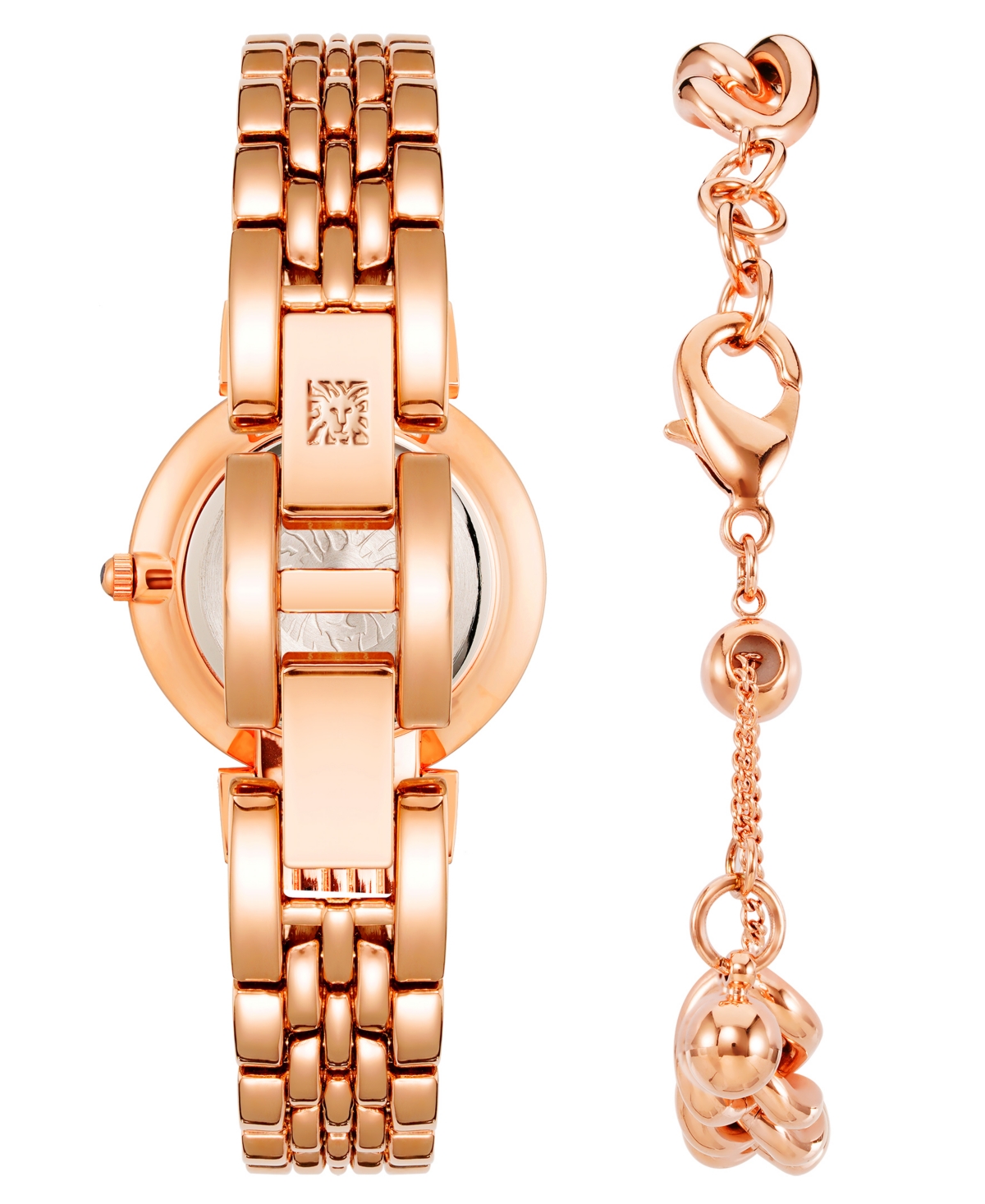 Anne Klein Women's Three Hand Quartz Rose Gold-tone Alloy with Green Dial Watch Set, 31mm - Green-Rose Gold-Tone