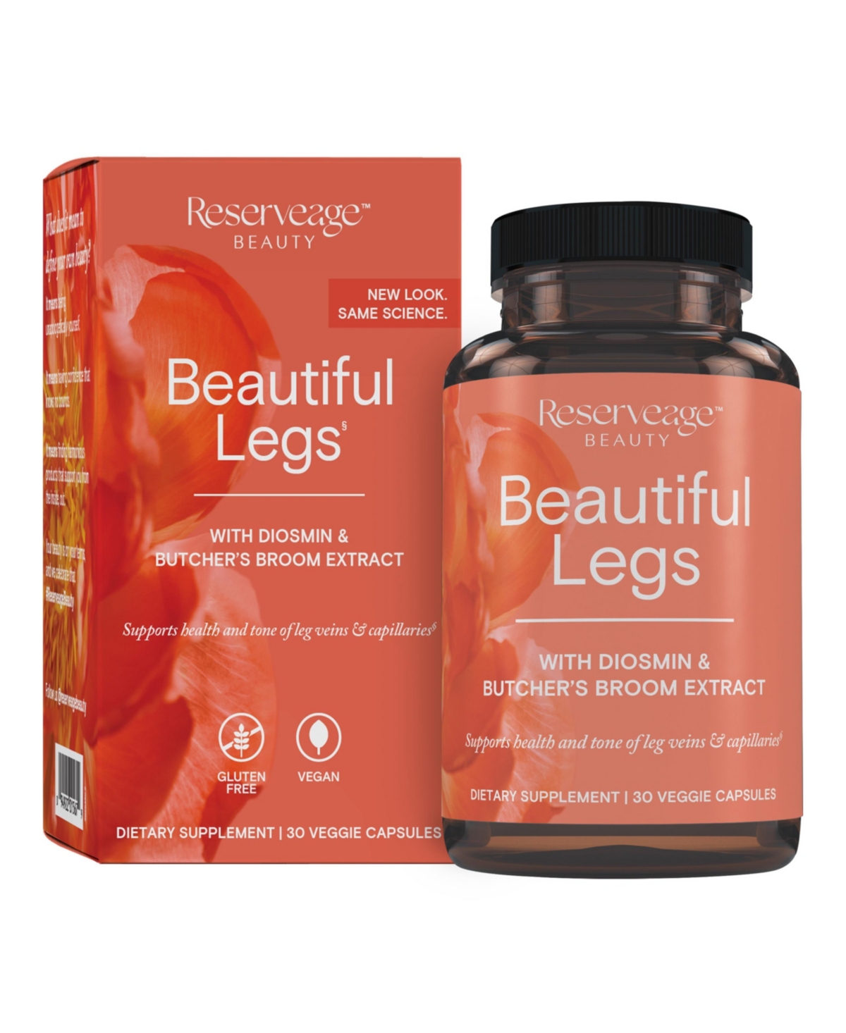 Beautiful Legs, Skin Care Supplement for Smooth, Healthy Veins, Helps Reduce Spider Veins, 30 capsules (30 servings)