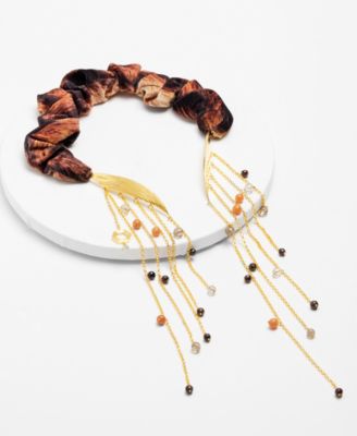 18k Gold-Plated Lyorna Statement 13-1/2" Necklace