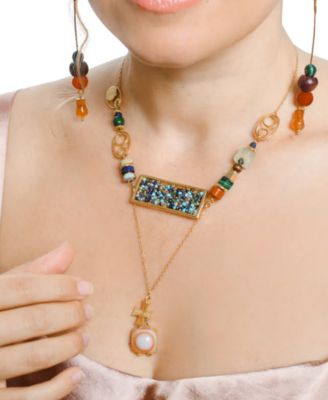 18k Gold-Plated Donyshee Statement Necklace, 24" + 10" extender