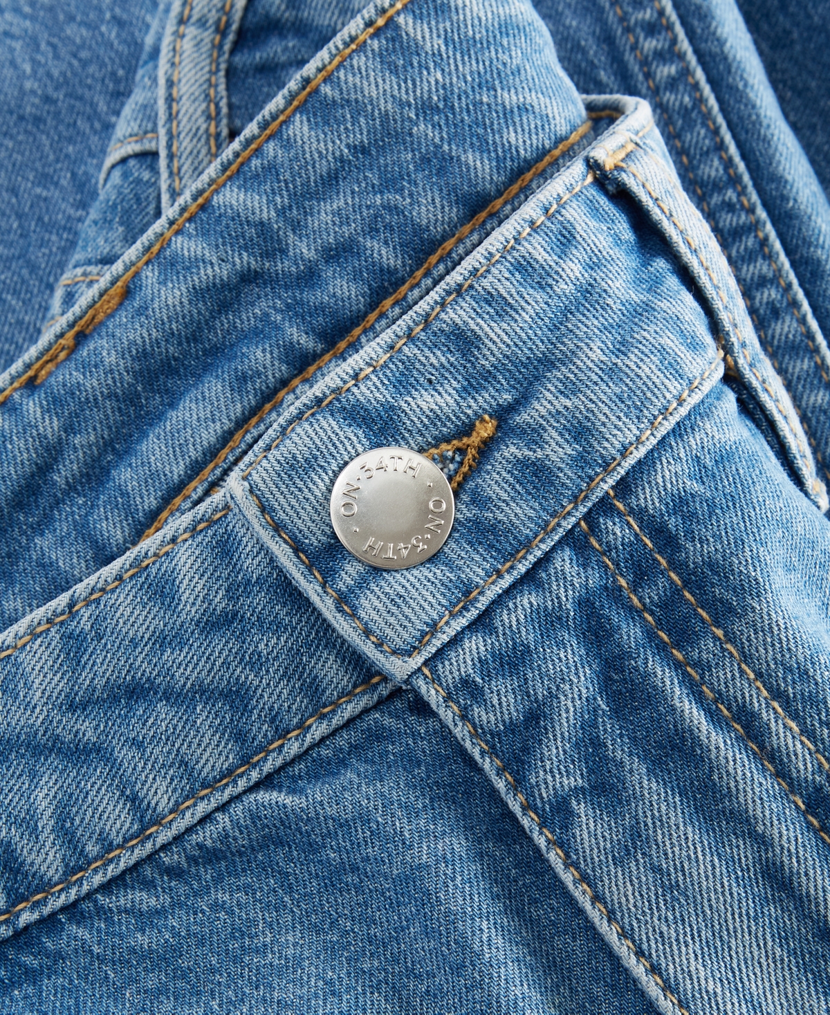 Shop On 34th Women's Patch-pocket Wide-leg Jeans, Created For Macy's In Azalea Pink