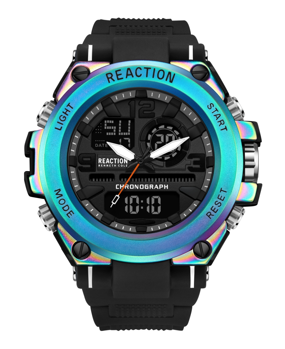 Men's Analog Digital Black Plastic Watch 49mm - Black