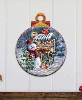 Hot Chocolate Stand Christmas Door Decor Wooden Wall Decor D. Gelsinger