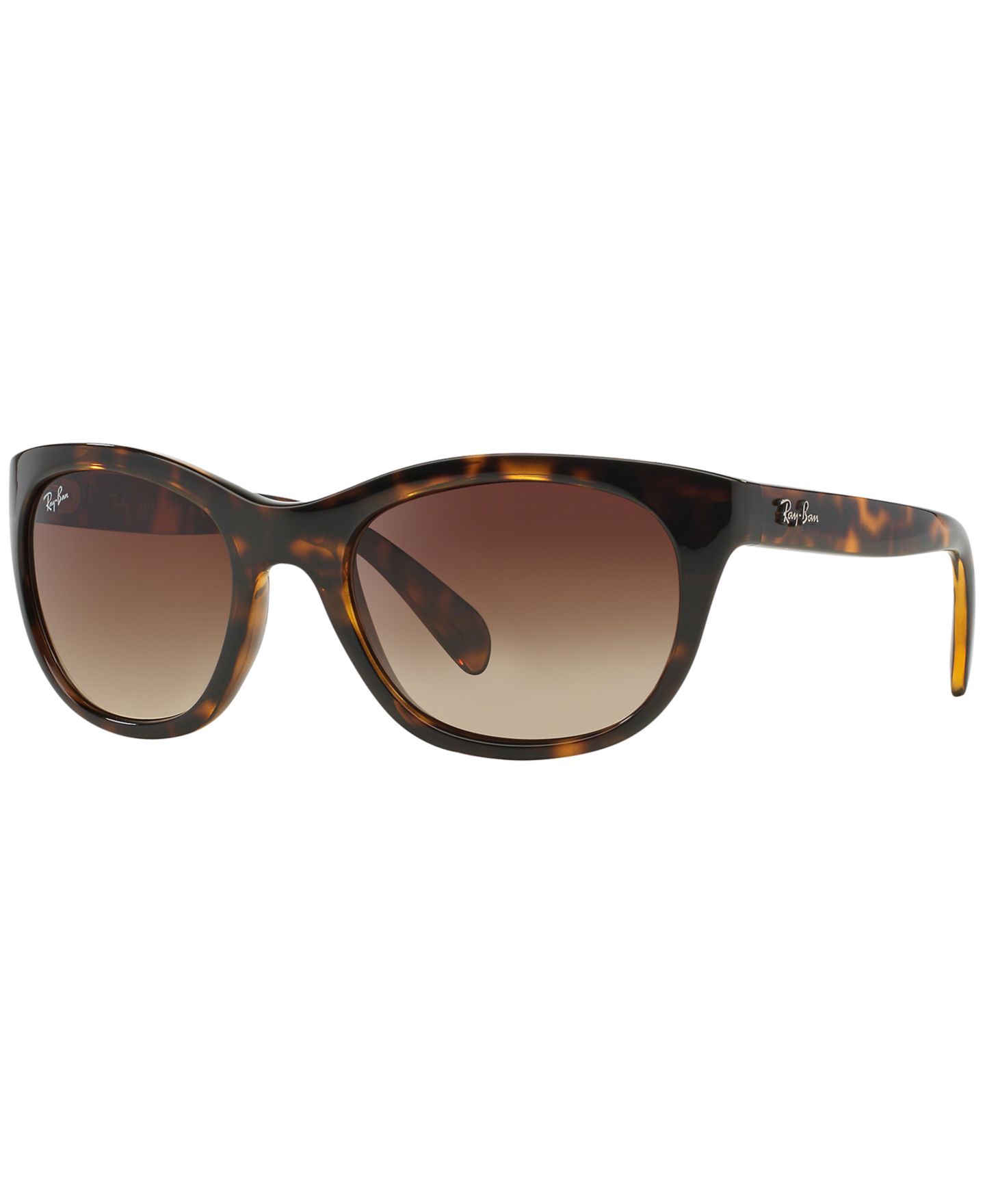 Женские солнцезащитные очки Ray-Ban Sunglasses, RB4216, цвет: Черепаховый / Коричневый градиентный — фото 1