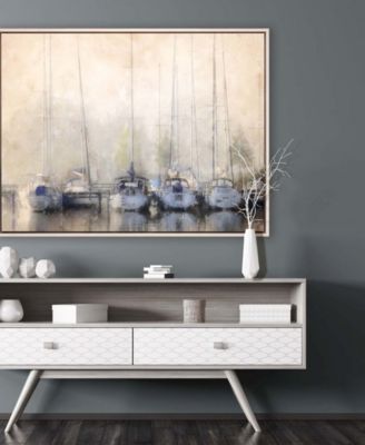 Sailboats In Fog Canvas