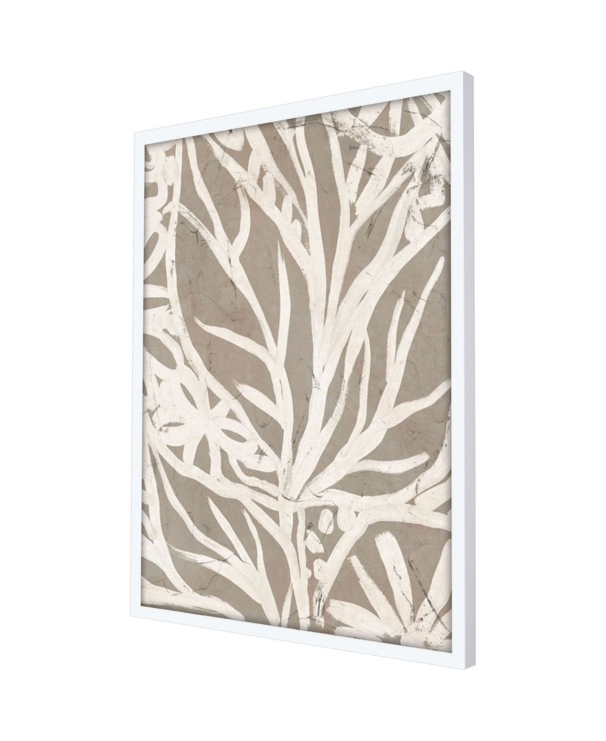 Shop Paragon Picture Gallery Mudcloth Foliage Ii Framed Art In Beige