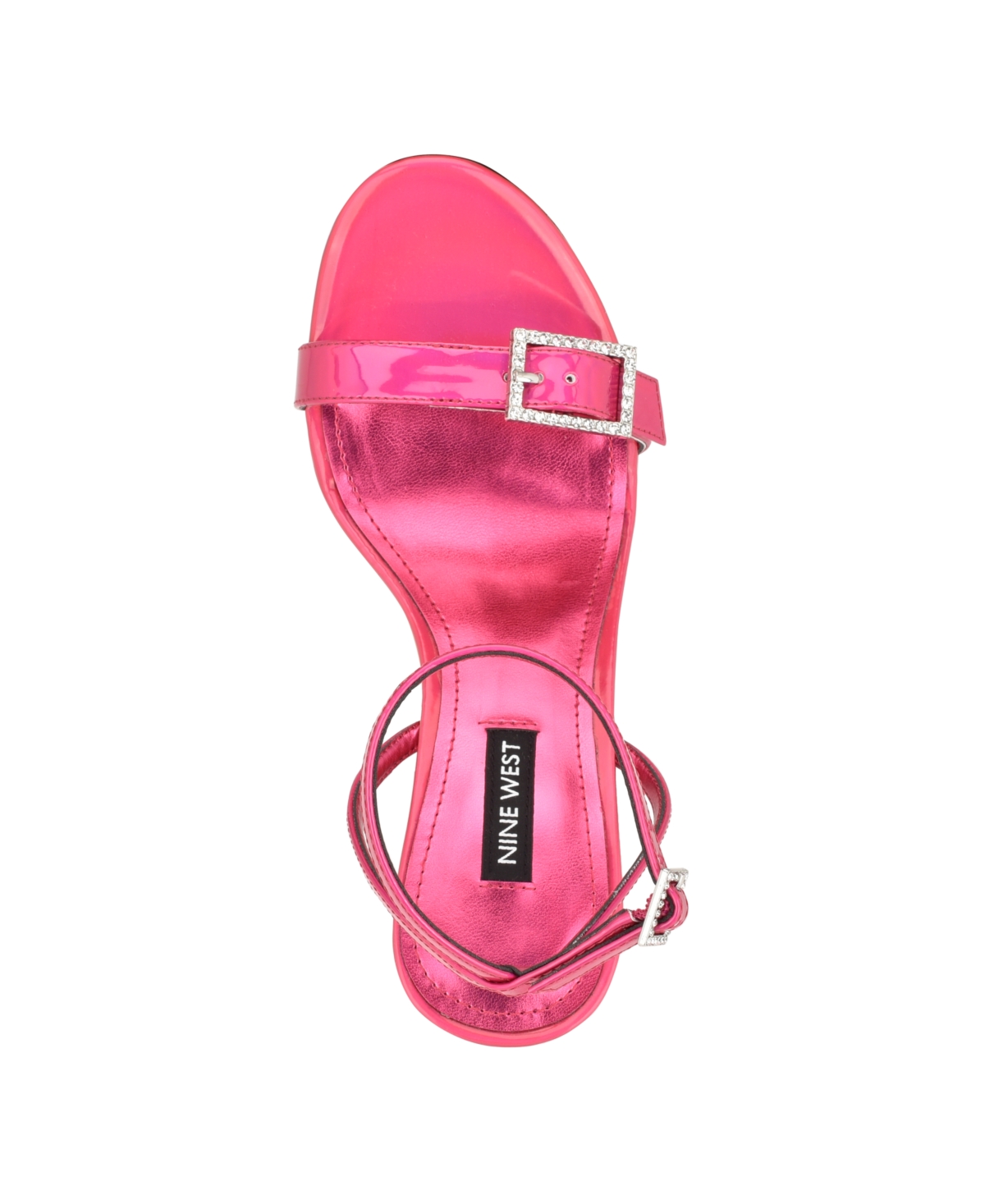 Nine West Women's Moras Stiletto Round Toe Dress Sandals - Pink Patent- Manmade