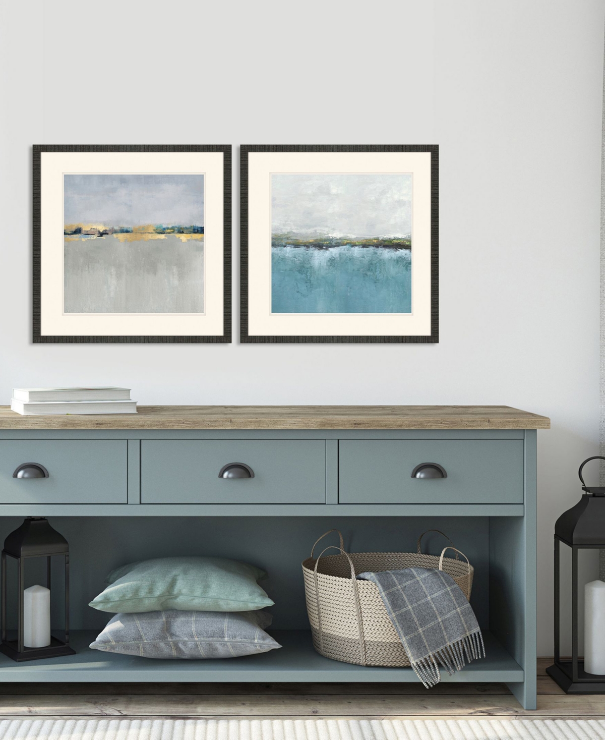 Shop Paragon Picture Gallery Gentle Horizon I Framed Art, Set Of 2 In Blue