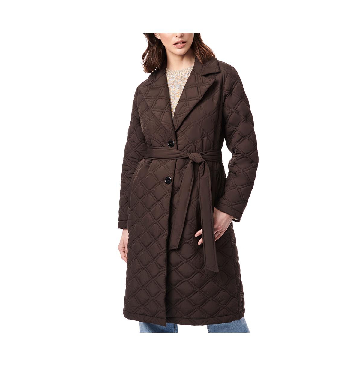 Women's Quilted Trench Coat - Coffeecake