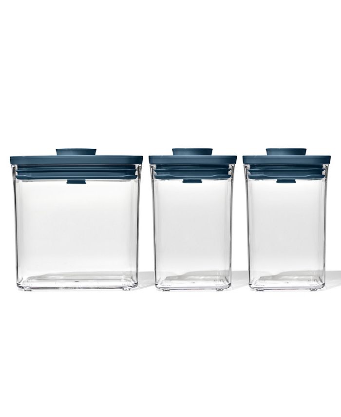 OXO Good Grips POP Container, Three-piece Rectangle Set with Scoop