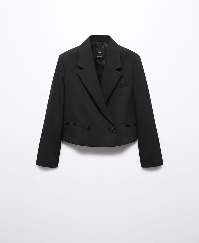 MANGO Women's Short Double Breasted Blazer Macy's