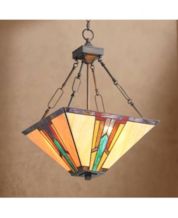 Robert Louis Tiffany Tropical Floral Bronze Pendant Chandelier Lighting 20  1/2 Wide Farmhouse Rustic Art Glass Shade 3-Light Fixture for Dining Room  Living House Home Foyer Kitchen Island Entryway - Chandeliers 