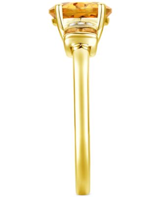 Amethyst (1-1/2 ct. t.w.) & Lab-Grown White Sapphire (1/20 ct. t.w.) Statement Ring in 14k Gold-Plated Sterling Silver (Also in Additional Gemstones)