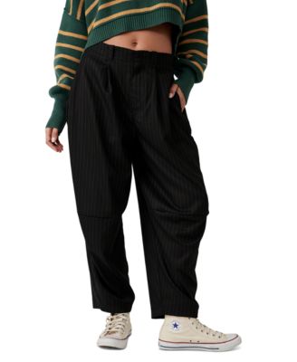 Free People - Women's Turning Point Pleated Plaid Trousers