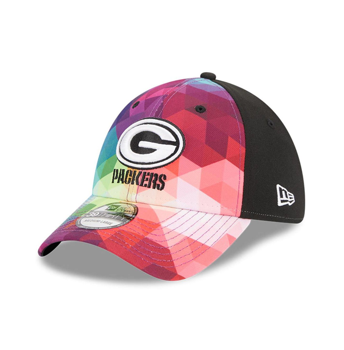 Кепка New Era Multicolor, Black Green Bay Packers 2023 NFL Crucial Catch 39THIRTY Flex Hat — фото 1