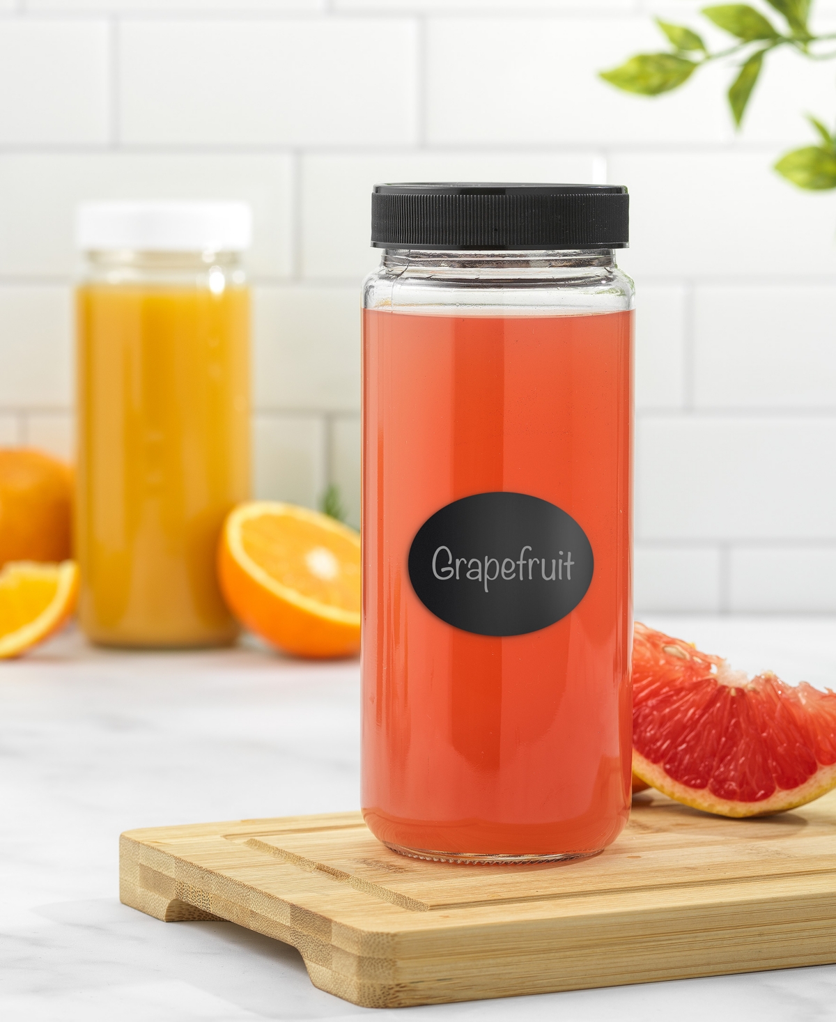 Joyjolt Glass Canning Juice Bottles With Lids, Set Of 8 In Transparent