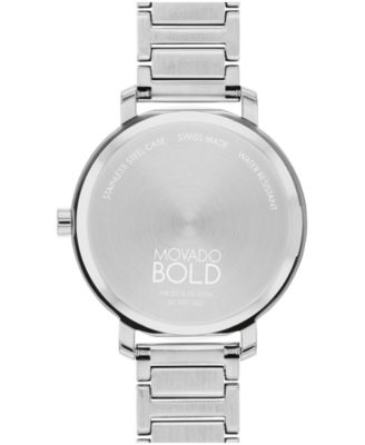Women's Bold Evolution 2.0 Swiss Quartz Silver-Tone Stainless Steel Watch 34mm