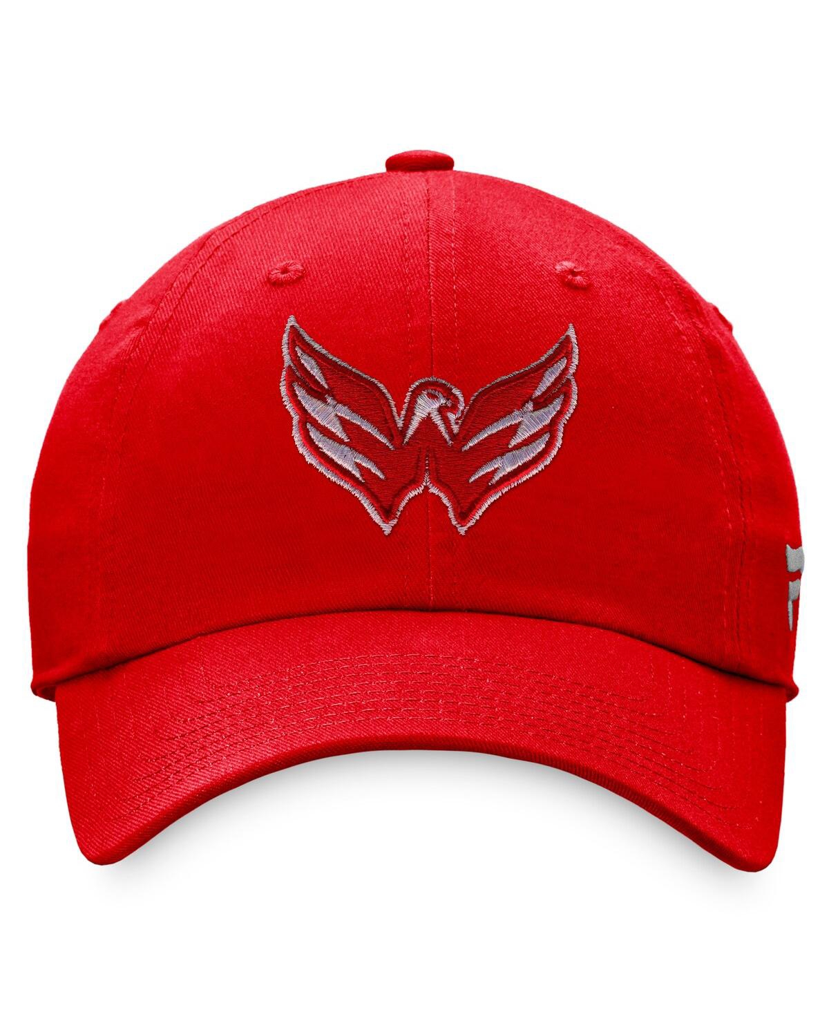 Fanatics Women's  Red Washington Capitals Iconic Glimmer Adjustable Hat In Red