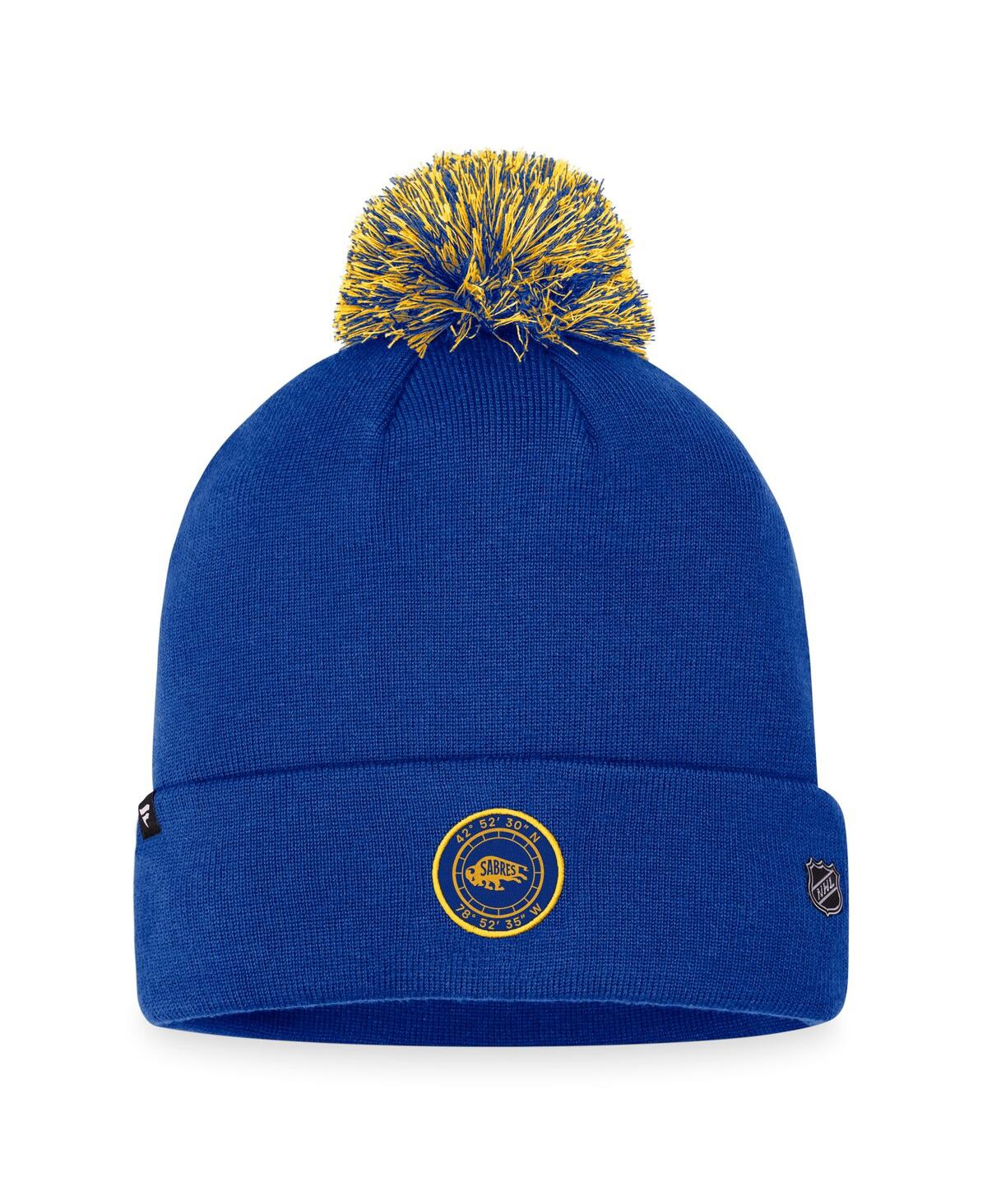 Men's FanaticsBuffalo Sabres 2023 Nhl Draft Cuffed Knit Hat with Pom - Royal