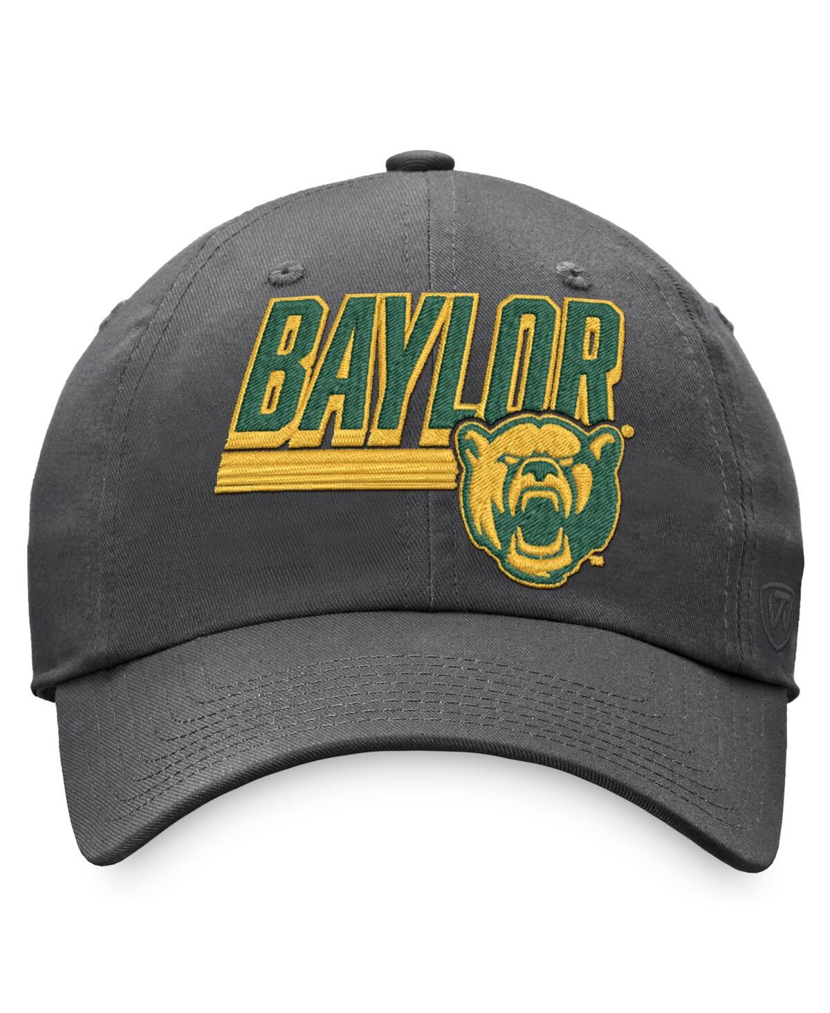 Top Of The World Charcoal Baylor Bears Slice Adjustable Hat In Charcoal