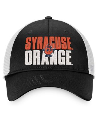 Men's Black, White Syracuse Orange Stockpile Trucker Snapback Hat