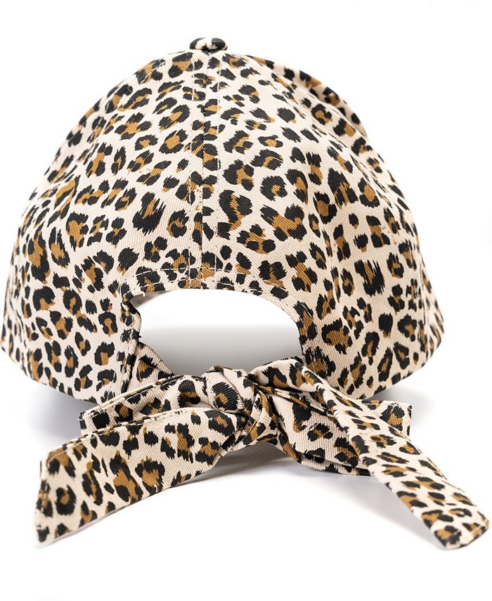 Vince Camuto Leopard Print TieBack Baseball Cap Macy's