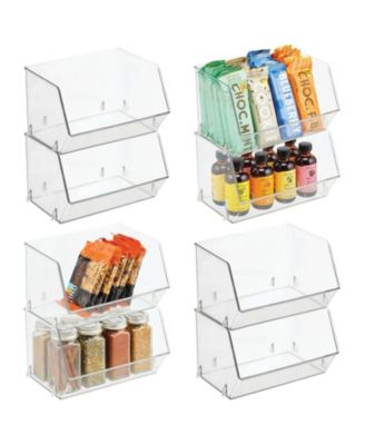 mDesign Plastic Food Storage Organizer Bin for Kitchen, 8" Wide - 8 ...