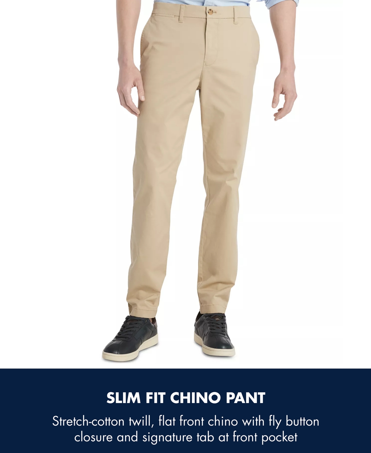 Shop Tommy Hilfiger Men's Th Flex Stretch Slim-fit Chino Pants In Breezy Blue