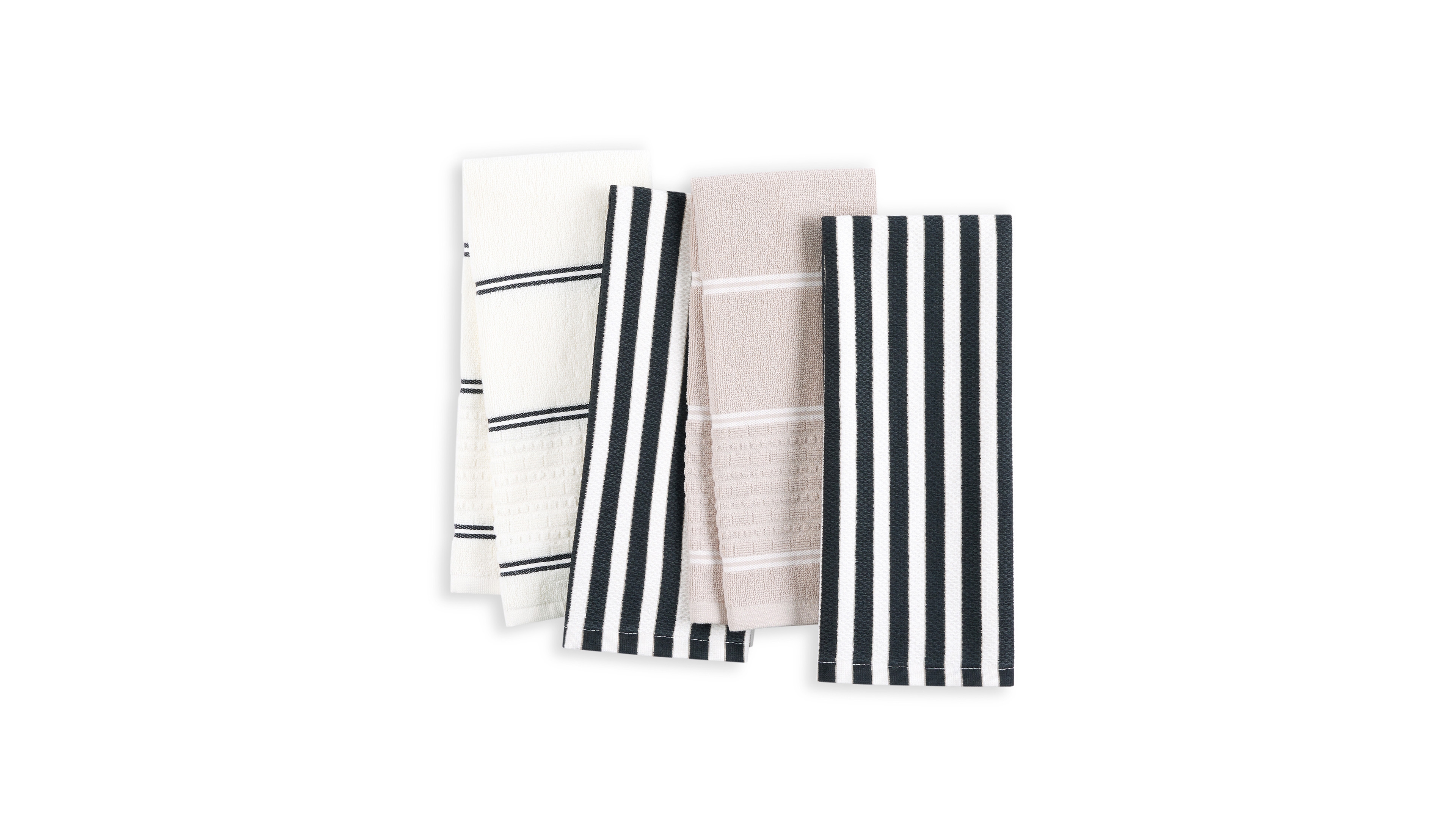 kate spade new york Botanical Stripe Kitchen Towels 4-Pack Set, 17" x 28"