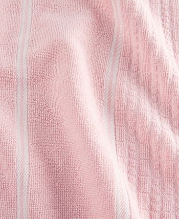 Kate Spade New York Botanical Stripe Kitchen Towels 4-Pack Set, Absorbent 100% Cotton, Green/Pink, 17X28