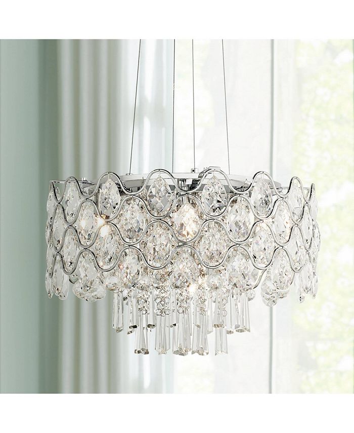 Vienna full spectrum chrome chandelier wide crystal fixture hotsell for dining room house foyer kitchen island entryway