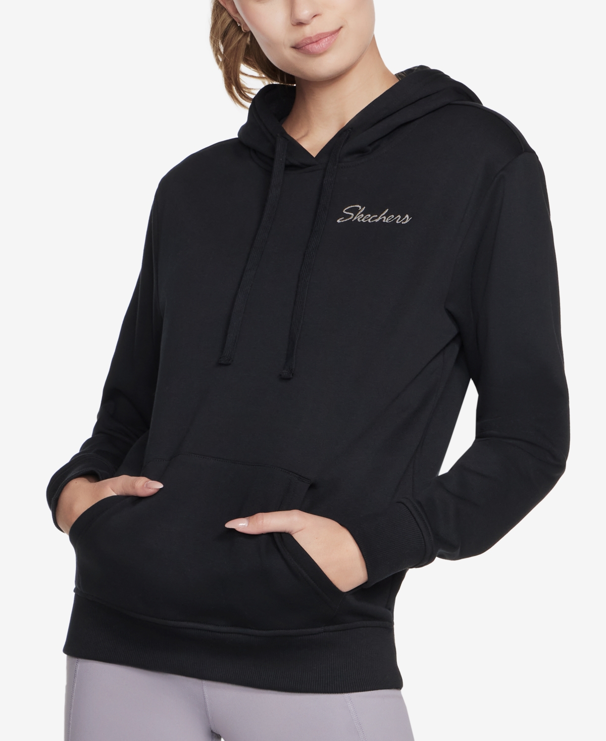 Skechers Women's Signature Pullover Hoodie In Bold Black