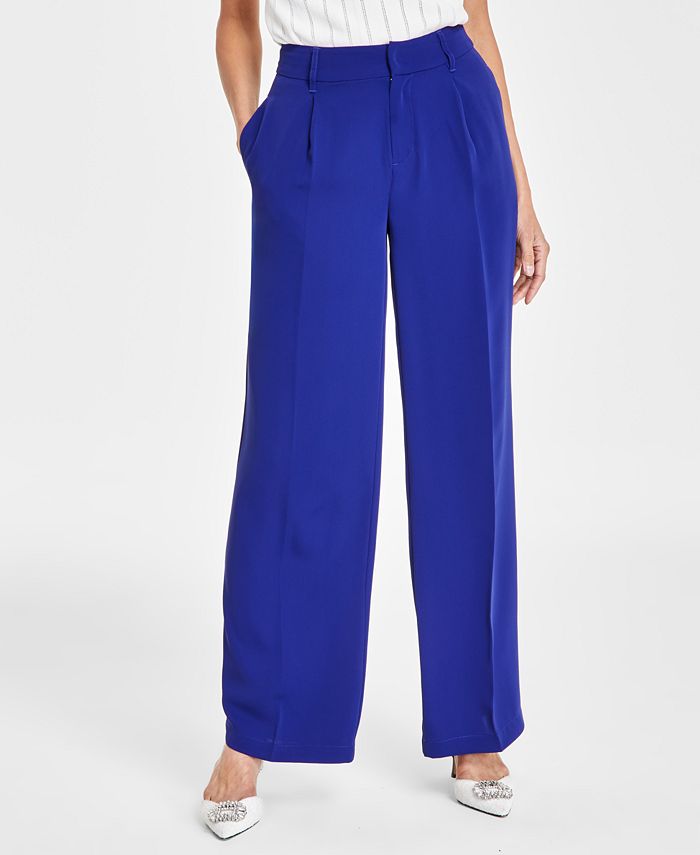 I.N.C. International Concepts Petite Pleated Wide-Leg Trousers, Created ...