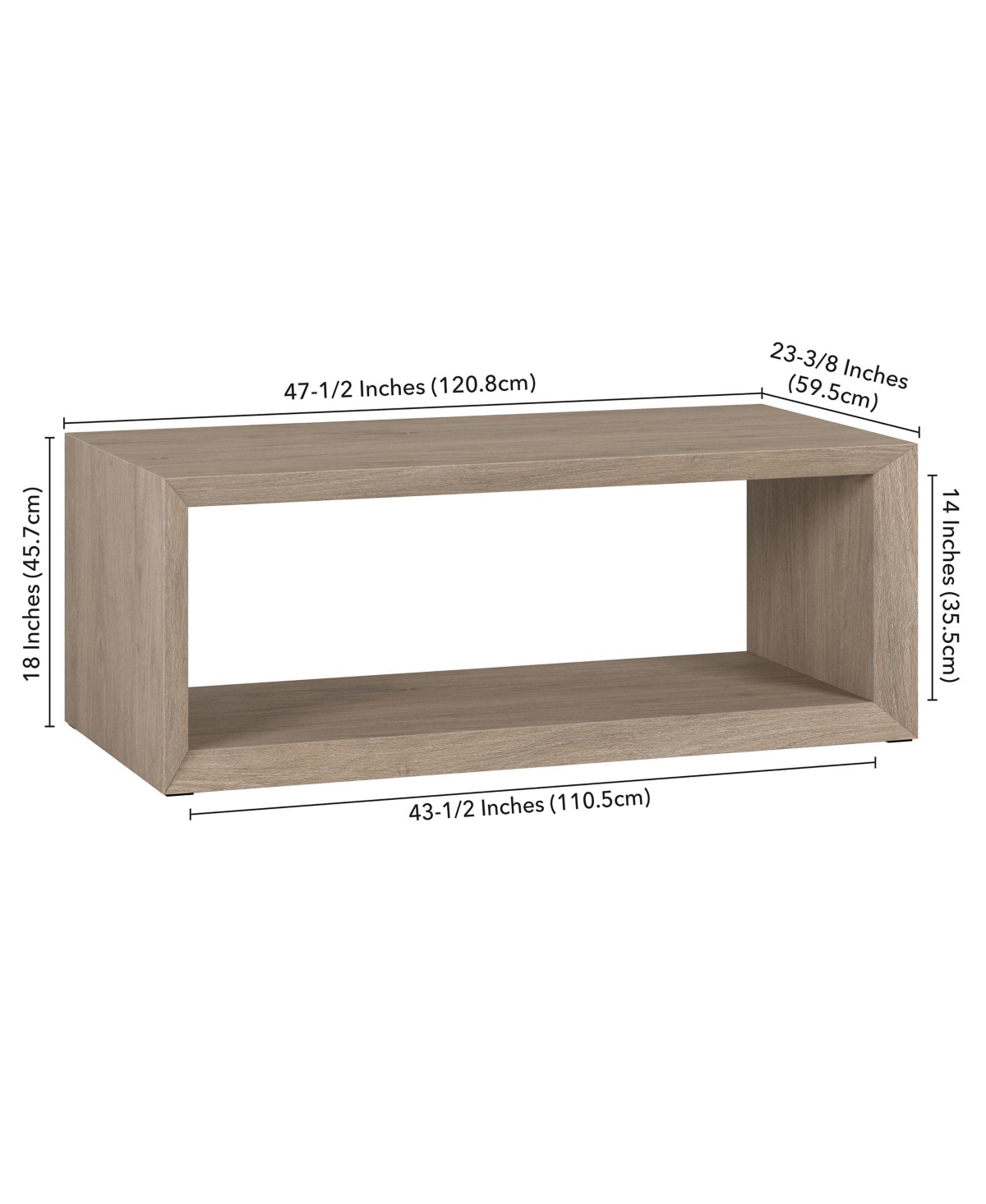 Hudson & Canal Osmond Wide Rectangular Coffee Table
